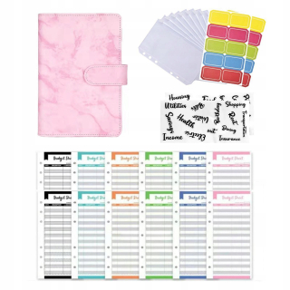 A6 Notes Binder Transparentný organizér na peniaze